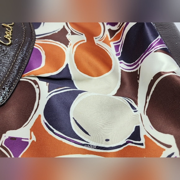 Coach Ashley Satin And Leather Satchel *Cream/Multi* EUC - Picture 15 of 16